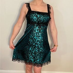 Vintage Betsey Johnson Animal Print Party Dress